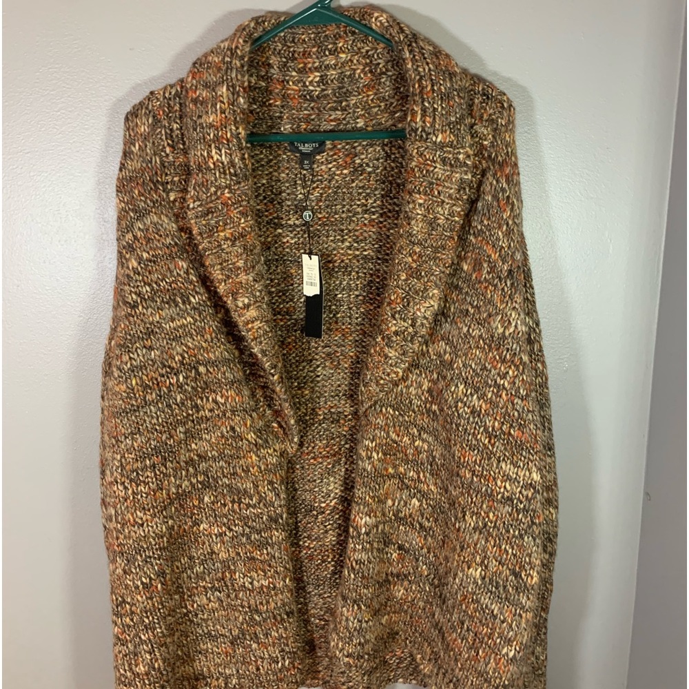 Women’s Talbots sweater/cover brown multi colored. Size 3X